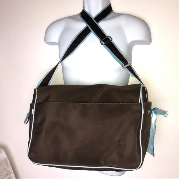 Caden Lane Baby Satchel Bag Brown/Blue XL - Picture 3 of 16